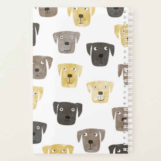 Cute Labrador Retriever Dog Art Planner (Achterkant)