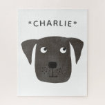 Cute Labrador Retriever Dog Custom Name Legpuzzel<br><div class="desc">Wie houdt niet van een prachtige,  grappige Labrador Retriever hond? Verander de naam om aan te passen.</div>