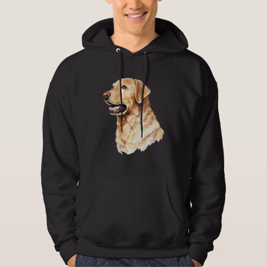 Cute Labrador Retriever Dog Portrait Lab  Owner Mo Hoodie (Voorkant)