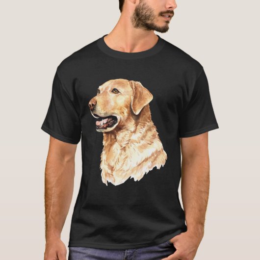 Cute Labrador Retriever Dog Portrait Lab Owner Mo T-shirt (Voorkant)