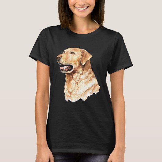 Cute Labrador Retriever Dog Portrait Lab  Owner Mo T-shirt (Voorkant)