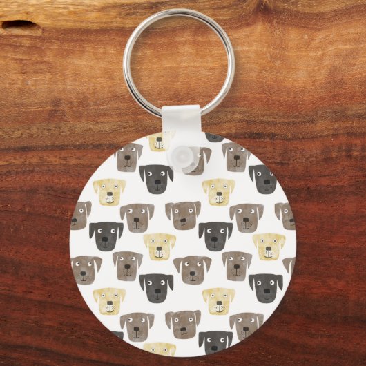 Cute Labrador Retriever Dog Sleutelhanger (Achterkant)