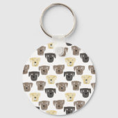 Cute Labrador Retriever Dog Sleutelhanger (Achterkant)