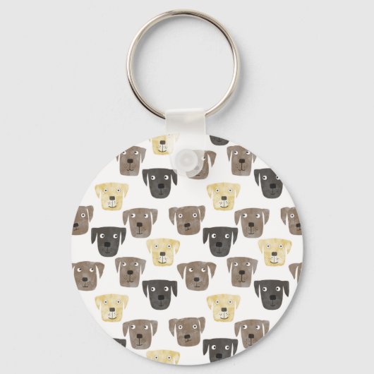 Cute Labrador Retriever Dog Sleutelhanger (Achterkant)