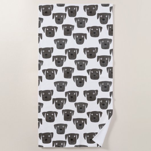 Cute Labrador Retriever Dog Strandlaken (Voorkant)