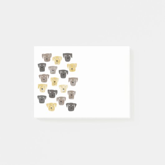 Cute Labrador Retriever Dog Waterverf Post-it® Notes (Voorkant)