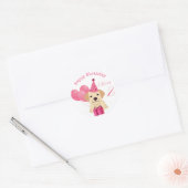 Cute Labrador Retriever Happy Birthday Label Stick (Envelop)
