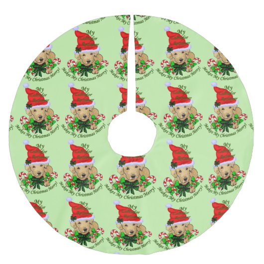 Cute Labrador Retriever Kerstmis Kerstboom Rok (Voorkant)