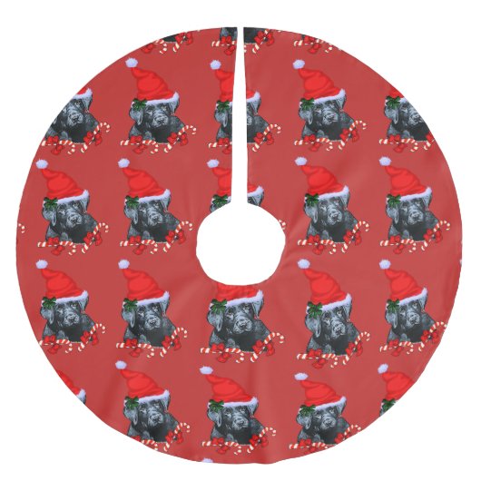 Cute Labrador Retriever Kerstmis Kerstboom Rok (Voorkant)