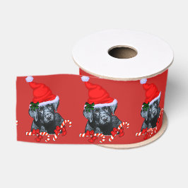 Cute Labrador Retriever Puppy Kerstmis Grosgrain Lint