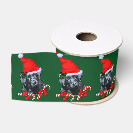 Cute Labrador Retriever Puppy Kerstmis Grosgrain Lint