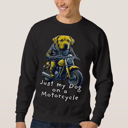 Cute Labrador ride on a motorcycle Christmas Trui (Voorkant)