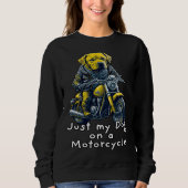 Cute Labrador ride on a motorcycle Christmas Trui (Voorkant)