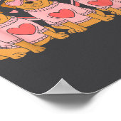 Cute Labrador Valentines Heart Dog Lover Men Women Poster (Hoek)