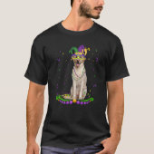 Cute Labrador Wearing Carnival Masker Mardi Gras D T-shirt (Voorkant)