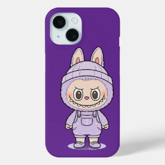 Cute Labubu (light purple) iPhone 15 Case
