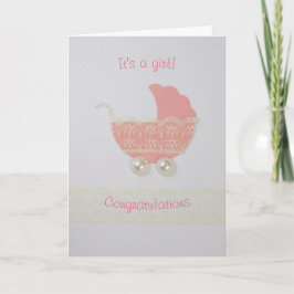 Cute Lace Baby stroller personaliseren Kaart