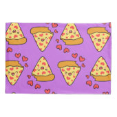 Cute lachen pizza grappige paarse kinder jongen kussensloop (Achterkant)