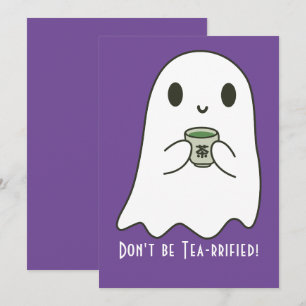 Cute Lachende Geest & Japanse Thee Kanji Blank Kaart