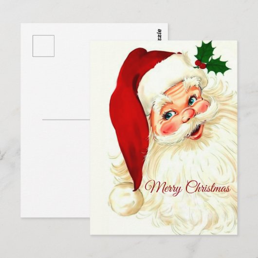 Cute lachende  santa briefkaart (Voorkant / Achterkant)