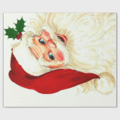 Cute lachende santa cadeaupapier (Vlak)