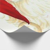 Cute lachende santa cadeaupapier (Hoek)
