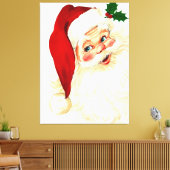 Cute lachende santa canvas afdruk (Insitu (Woonkamer))