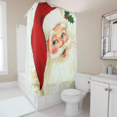 Cute lachende  santa douchegordijn (In situ)