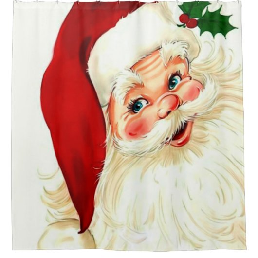 Cute lachende  santa douchegordijn (Voorkant)