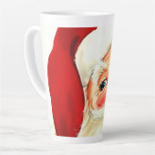 Cute lachende  santa latte mok (Linkerhoek)