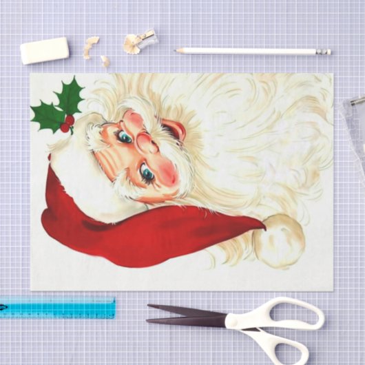 Cute lachende  santa tissuepapier (Craft)