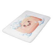 Cute Lachende Zeepstaaf met Bellen Badmat (Gekanteld)