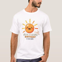 Cute Lachende Zon Verjaardagswensen Heren T-shirt