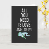 Cute Lacrosse Cards Team Player Goalie Stick Kaart (Gele Bloem)