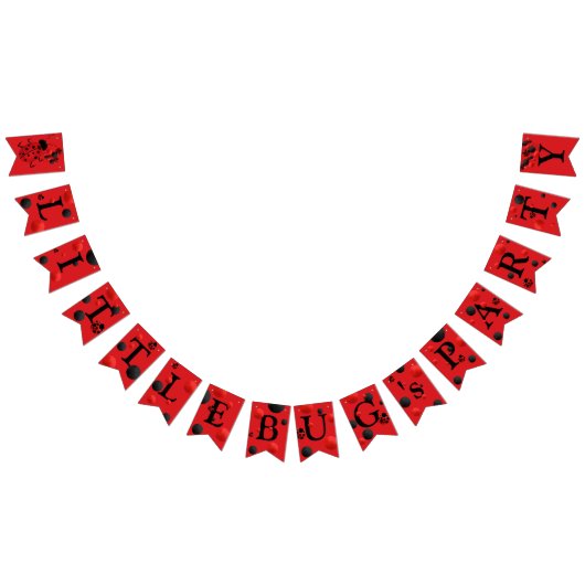 Cute Lady Bug-Birthday-Baby shower-Theme party Vlaggetjes (Alle)