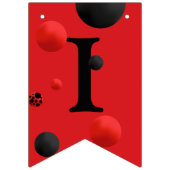 Cute Lady Bug-Birthday-Baby shower-Theme party Vlaggetjes (Derde vlag)