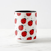 Cute Lady Bug Coffee Mok- groottes Tweekleurige Koffiemok (Center)