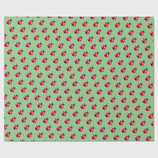 Cute Lady Bug Gift Wrapping Paper Cadeaupapier (Vlak)