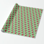 Cute Lady Bug Gift Wrapping Paper Cadeaupapier (Uitgerold)