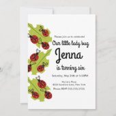 Cute Lady Bug Hand Drawn Insect Birthday (Voorkant)