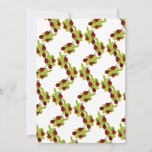 Cute Lady Bug Hand Drawn Insect Birthday (Achterkant)