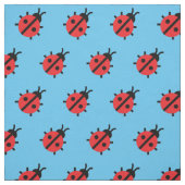 Cute Lady Bug Kind Baby Nursery Bug Insect Blue Stof (Swatch)