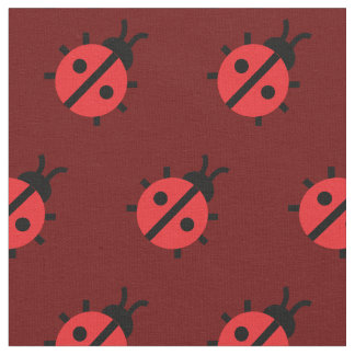 Cute Lady Bug Kind Baby Nursery Bug Insect Red Stof