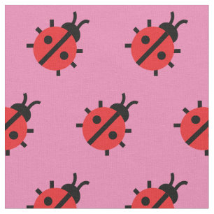Cute Lady Bug Kind Baby Nursery Bug Insecte Pink Stof