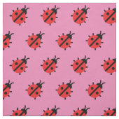 Cute Lady Bug Kind Baby Nursery Bug Insecte Pink Stof (Swatch)