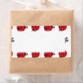 Cute Lady Bug Pattern Etiket (Insitu)