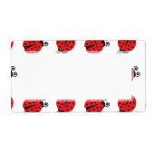 Cute Lady Bug Pattern Etiket (Voorkant)