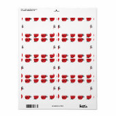 Cute Lady Bug Pattern Etiket (Full Sheet)