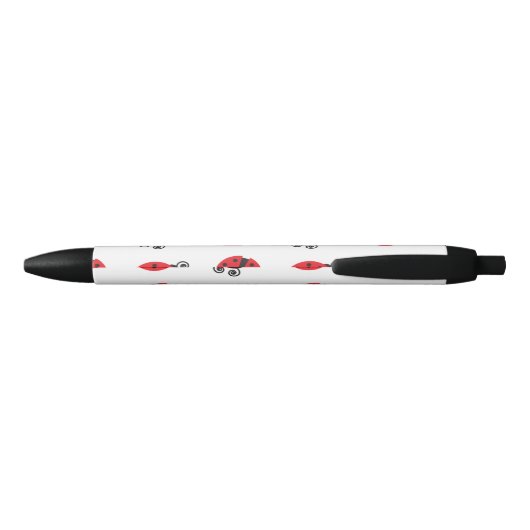 Cute Lady Bug Pattern Zwarte Inkt Pen (Achterkant)