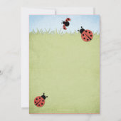 Cute Lady Bugs Girl's Birthday Kaart (Achterkant)